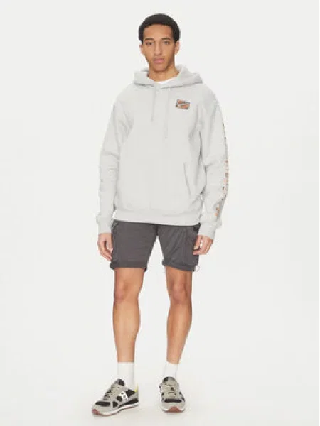 Alpha Industries Šortky z materiálu Crew šedá