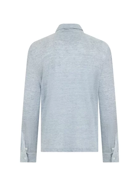 Lung tricou polo Fedeli albastru