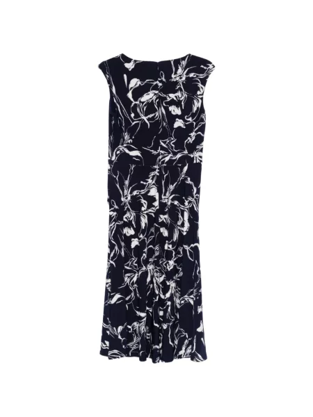 Gėlėta raštuota midi suknelė Lauren Ralph Lauren mėlyna