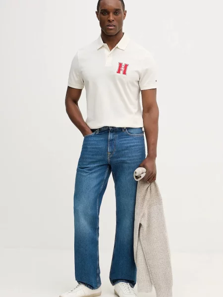 Polo majica Tommy Hilfiger bež