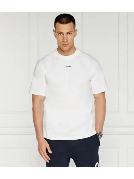 HUGO Tricou Dapolino alb