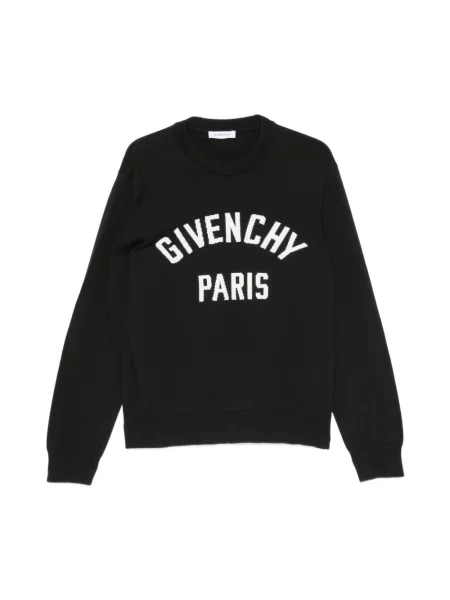 Dzianinowy sweter Givenchy z logo czarny