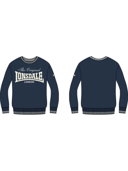Hanorac crewneck Lonsdale alb