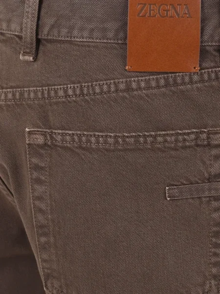 Pantaloni Zegna cu 5 buzunare maro