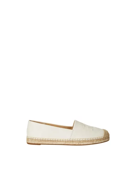 Espadryle z detal z logo model CAMERYN LG 2' Lauren Ralph Lauren białe