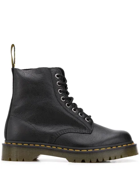 Cizme scurte Dr. Martens cu șireturi din dantelă negru