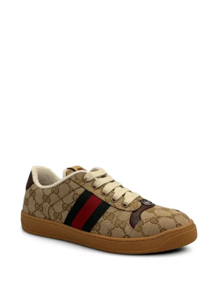 Sneakerși Gucci Screener cu dungi cu autograf