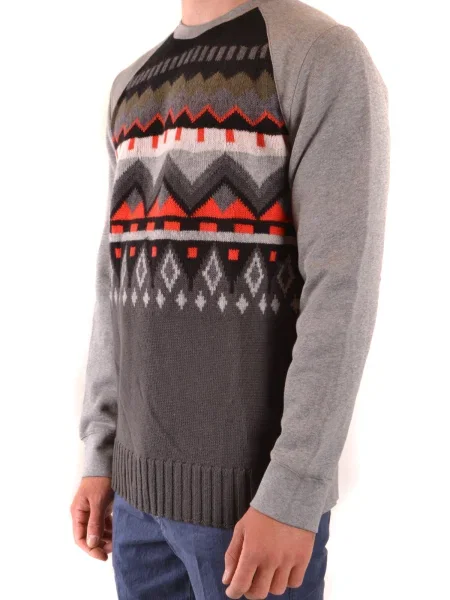 Pulover Paolo Pecora cu imprimeu geometric negru