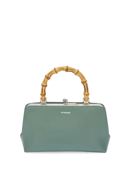 Geantă shopper Jil Sander din piele verde