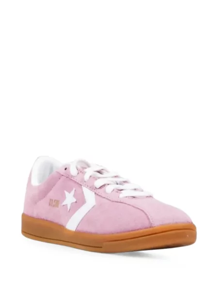 Top Converse din piele de căprioară roz