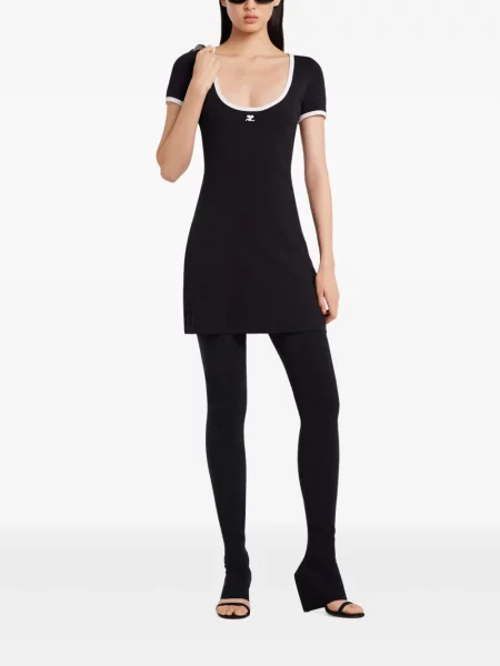 Rochie mini Courreges de costum negru