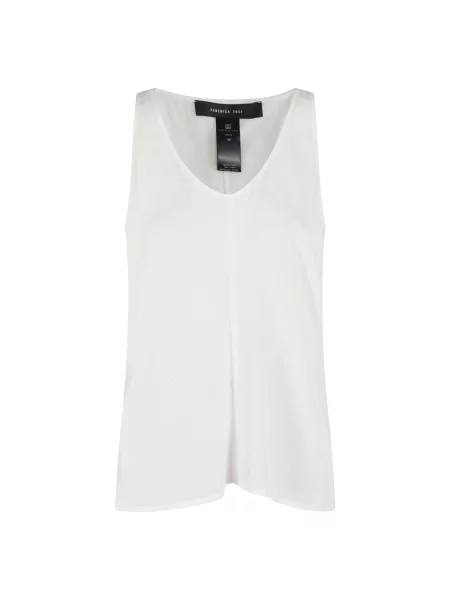 Top Federica Tosi z krepy elegancki biały
