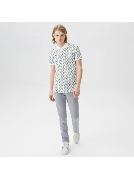 Поло Lacoste белое