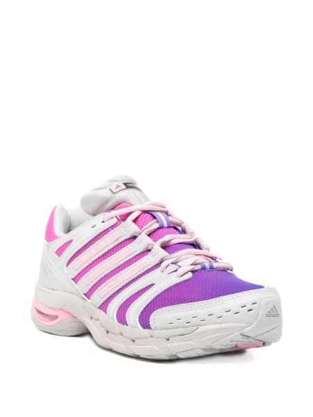 Tricou Adidas cu dungi cu imagine alergare gri
