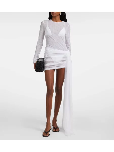 Rochie Bananhot drapată alb
