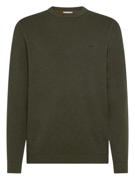 Pulover Sun68 cu decolteu rotund verde