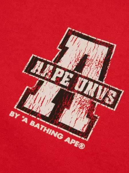 Tricou Aape By A Bathing Ape cu imagine roșu