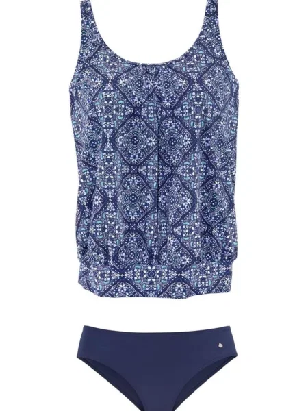 S.Oliver Costum de baie Tankini marin / bleumarin albastru