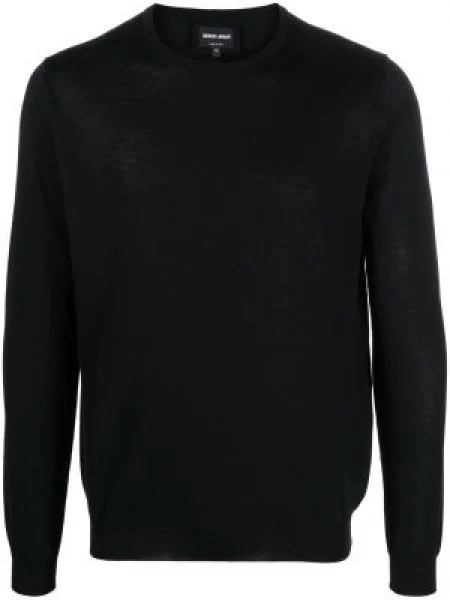 Hanorac crewneck Giorgio Armani negru