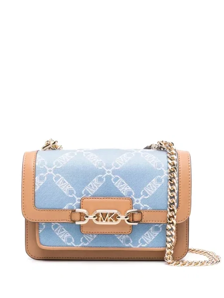 Kožne loaferice Michael Michael Kors s printom zlatna