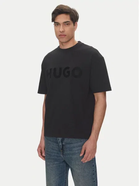 HUGO T-Shirt Dinkee Oversize czarny