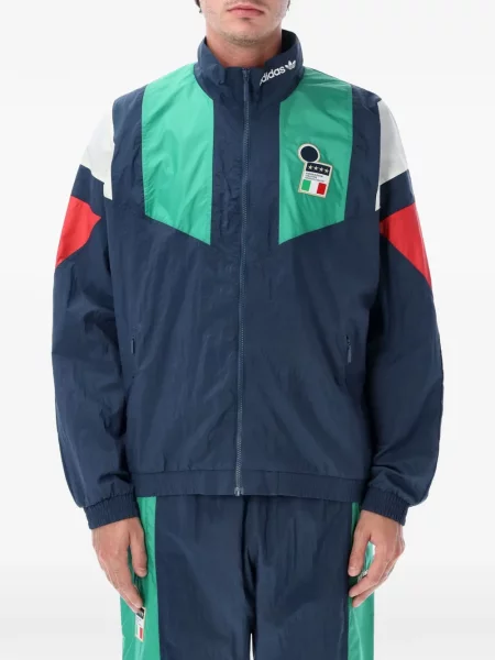 Hanorac Adidas plasă cu autograf cu dungi negru