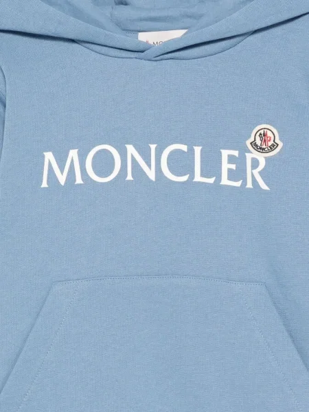 Bluza z kapturem dziecięca Moncler Enfant niebieska