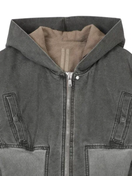 Decupat geacă Rick Owens Drkshdw cu glugă gri