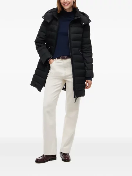 Palton Tommy Hilfiger cu glugă negru