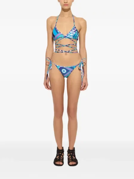 Bikini Pucci cu imagine albastru