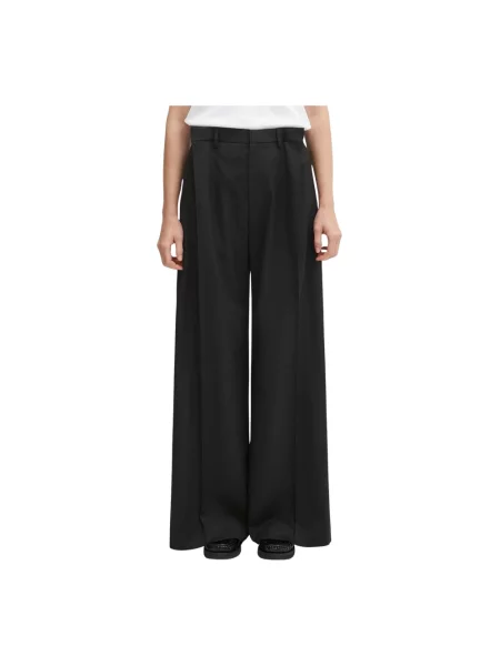 Maison Margiela spodnie szerokie high waist czarny