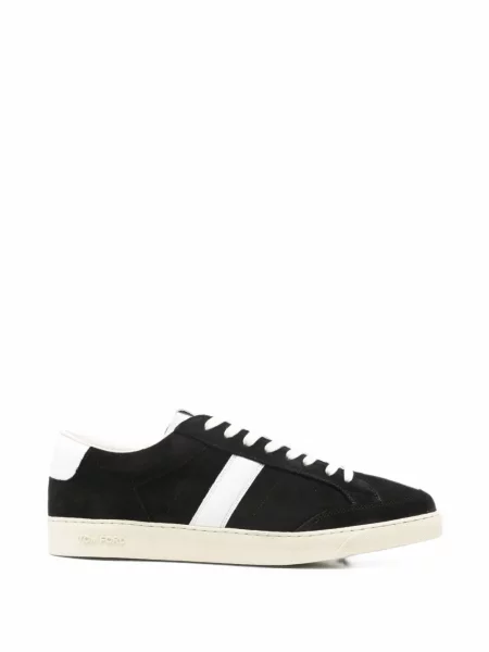 Sneakerși Tom Ford din piele de căprioară negru