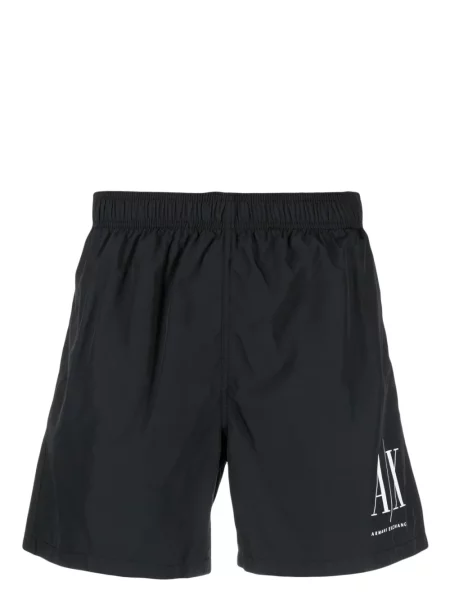 Slip de baie Armani Exchange cu imagine negru