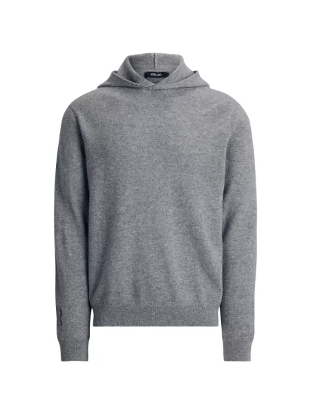 Hanorac cu glugă Rlx Ralph Lauren din cașmir gri