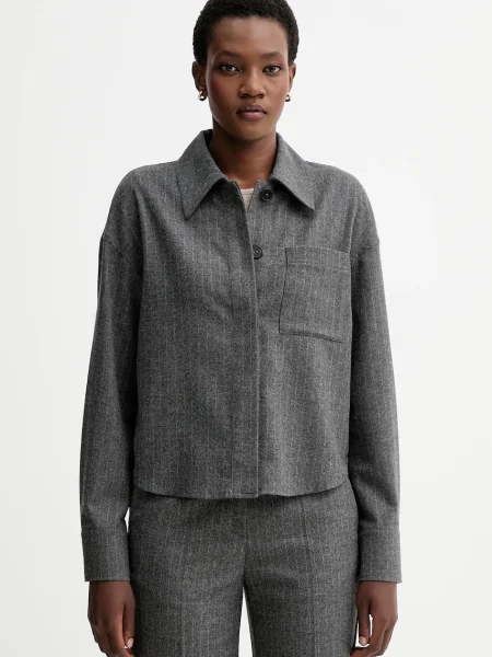 Въленена риза-яке Marc O'Polo преходен модел с уголемена кройка сиво