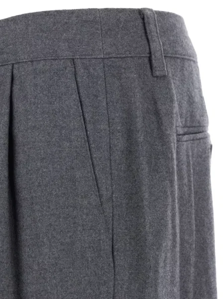 Pantaloni Dunst plisate gri