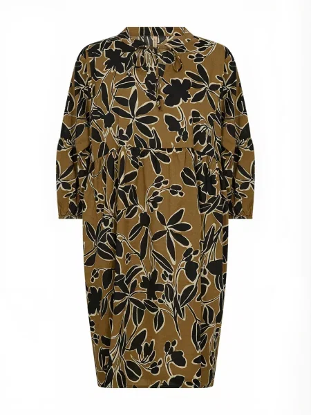 Soyaconcept Rochie Feodora bej deschis / maro caramel negru