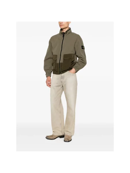 Kurtka koszulowa Stone Island z kamieniami zielona