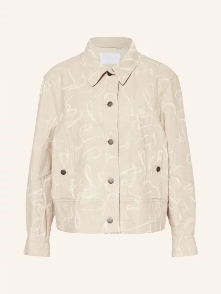 Lala Berlin Kurtka Jeansowa beige beżowa