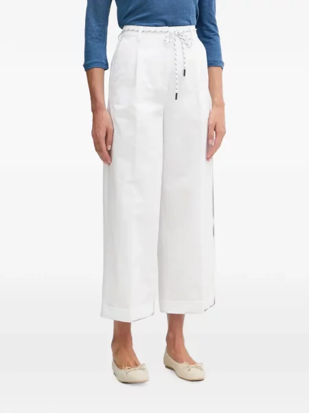 Cu centură decupat pantaloni Benetton alb