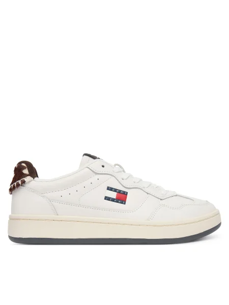 Sneakers Tommy Jeans Archive Calf Hair Tab Écru alb