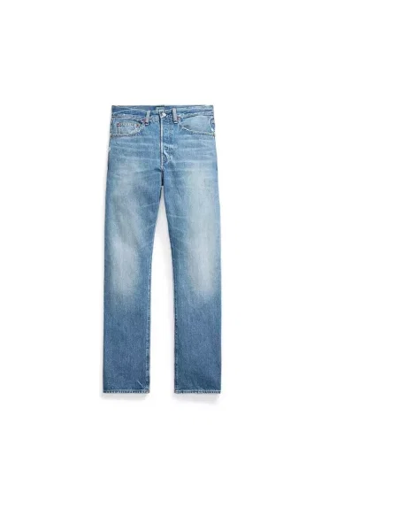 Polo Ralph Lauren jeansy high waist niebieskie