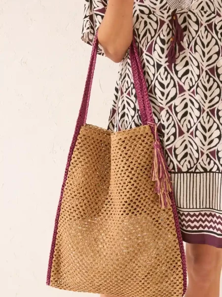 Плажна чанта women'secret бежово