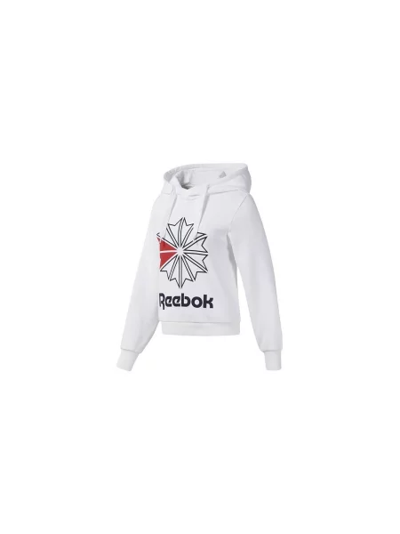 Majica s kapuljačom Reebok Sport s autogramom bijela