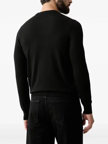 Pulover Guess cu broderie negru