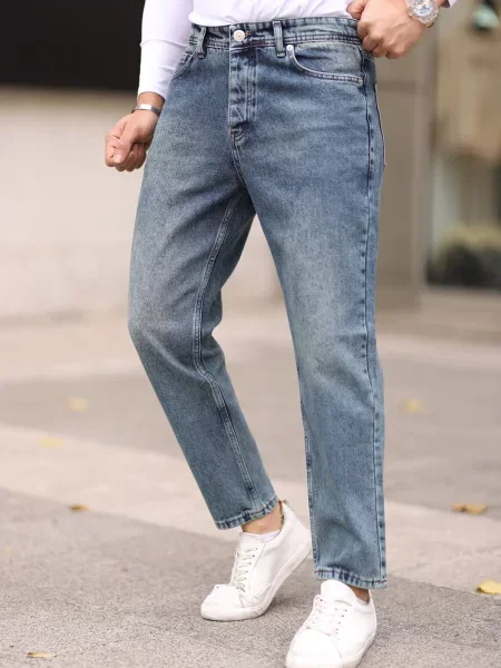 Trendyol Medium Blue Boyfriend Jeans albastru
