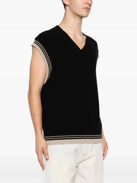 Елек Amaranto с V-образно деколте черно