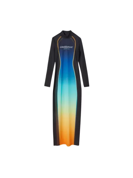 Sukienka maxi Casablanca z nadrukiem gradientowa