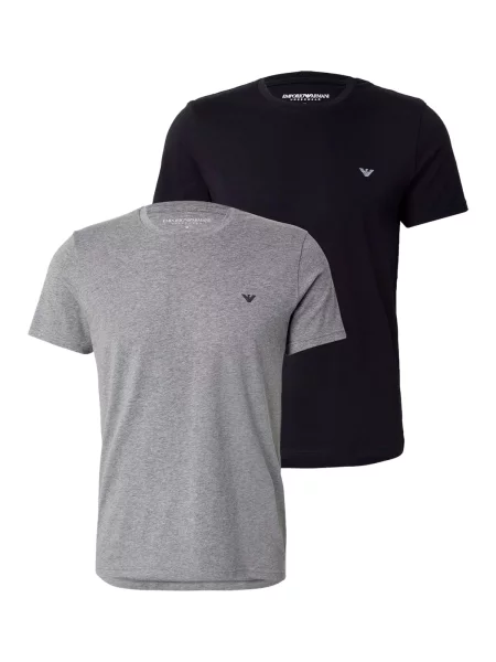 Emporio Armani Tričko sivá čierna