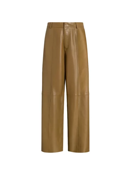 Pantaloni Alberta Ferretti din piele verde